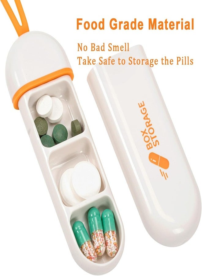 Elvana Travel Pill Organizer, 2 Pack Daily Pill Organizer Travel Medicine Organizer, Small Pill Case Moisture-proof Pill Holder with 3 Compartments for Pocket Purse - Image 2